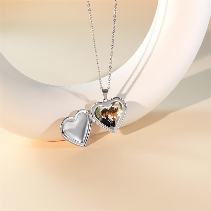 Women's Heart Locket Necklace, Openable Reliquary Pendant